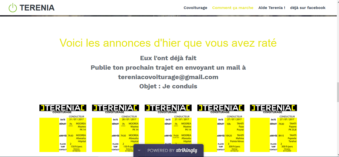 Terenia, première application mobile de covoiturage