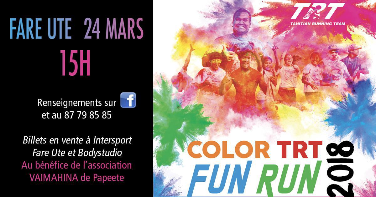 Jeu du 15 au 21 mars - Gagne deux invitations pour la COLOR TRT FUN RUN 2018 !