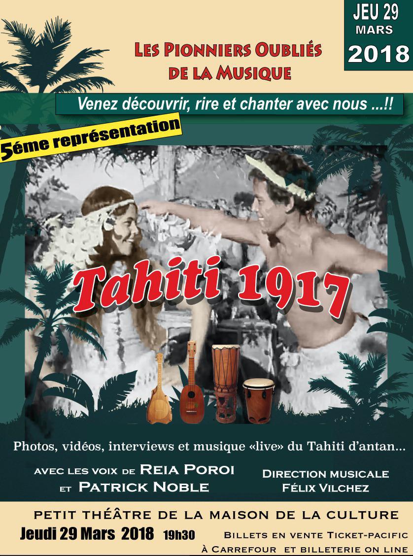 Le spectacle "Tahiti 1917" rendra hommage à Moeterauri Tetua “Bimbo” jeudi soir au petit théâtre