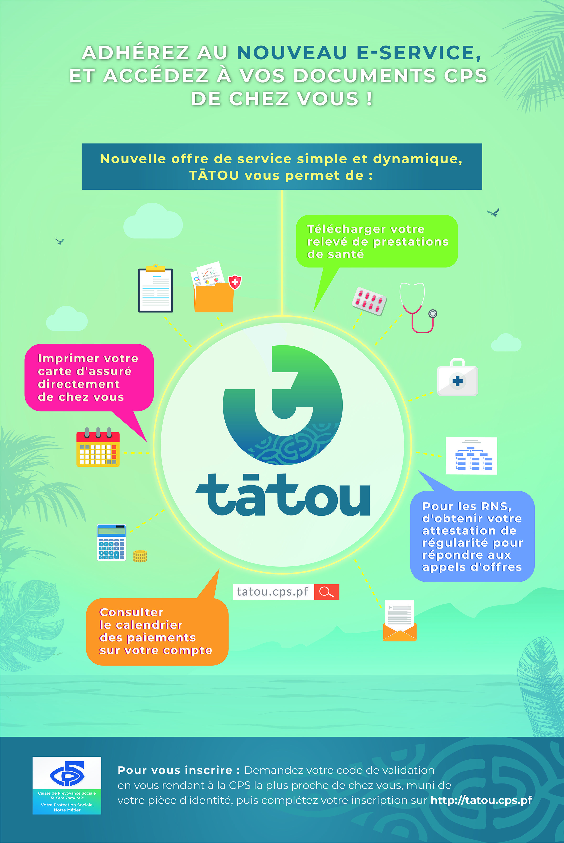Tātou, la plateforme de e-services des assurés de la CPS
