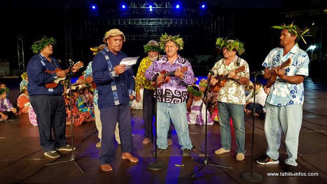 "Tamari'i Tuha'a nō Mahina" chantera l'île de Rimatara.