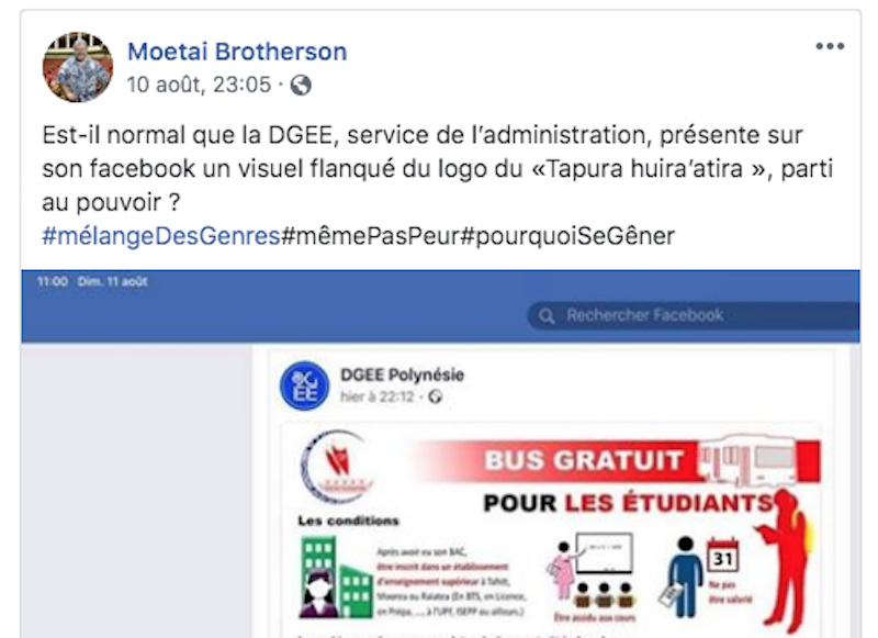 La Dgee Plaide L Erreur Pour Sa Publication Estampillee Tapura La Dgee Plaide L Erreur Pour Sa Publication Estampillee Tapura