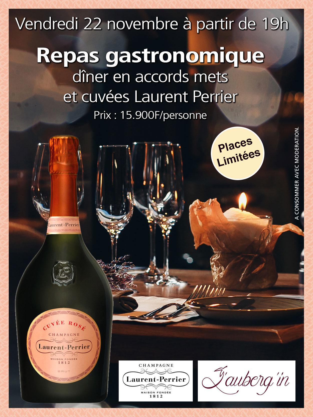 Jeu Laurent Perrier du 8 au 18 novembre - Repas gastronomique