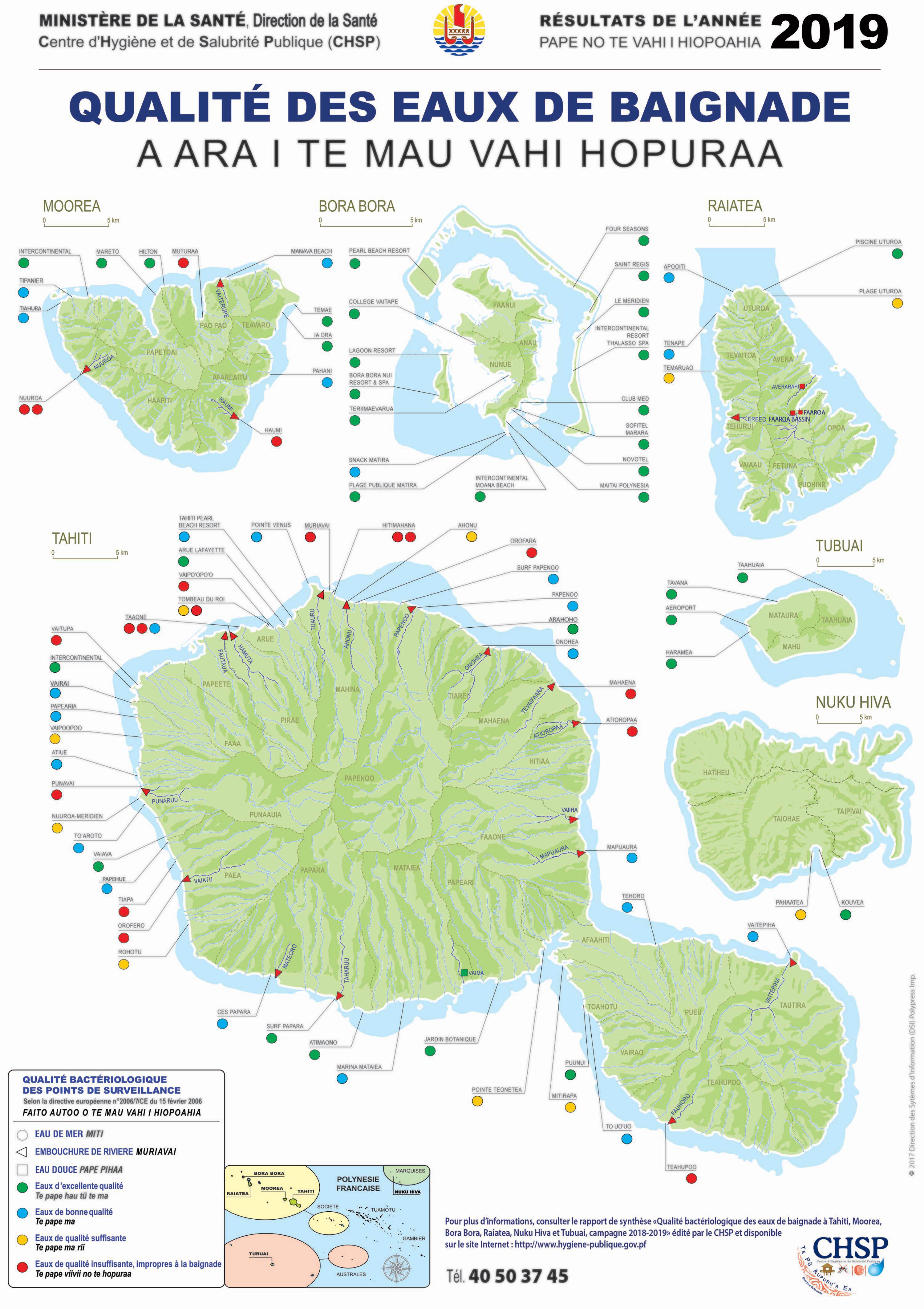 Un tiers des spots de Tahiti impropres à la baignade