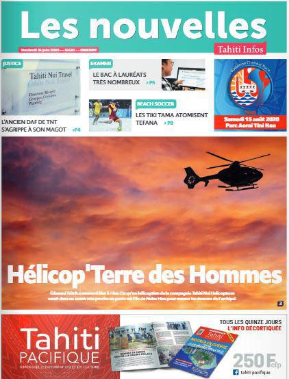Cliquez sur la Une pour lire le journal