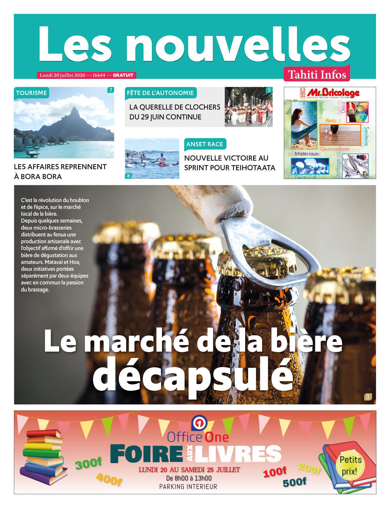 Cliquez sur la Une pour lire le journal