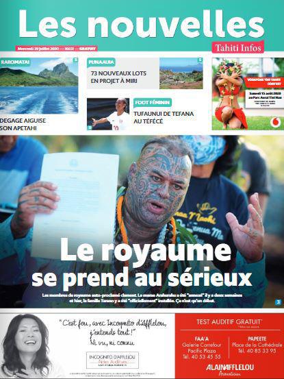 Cliquez sur la Une pour lire le journal