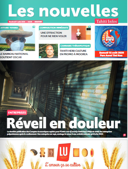 Cliquez sur la Une pour lire le journal