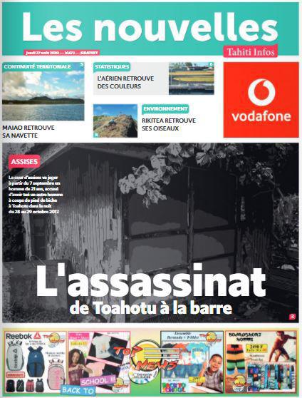 Cliquez sur la Une pour lire le journal