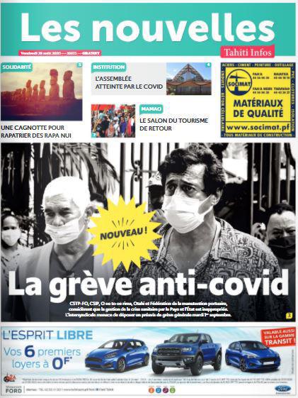 Cliquez sur la Une pour lire le journal