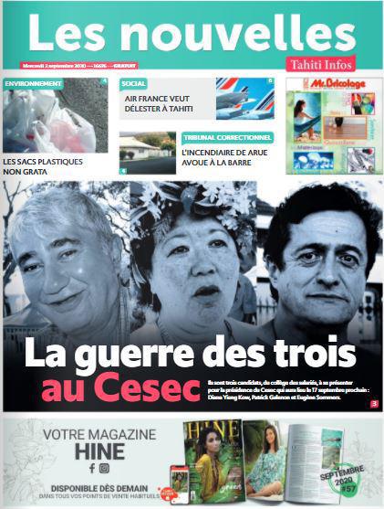 Cliquez sur la Une pour lire le journal