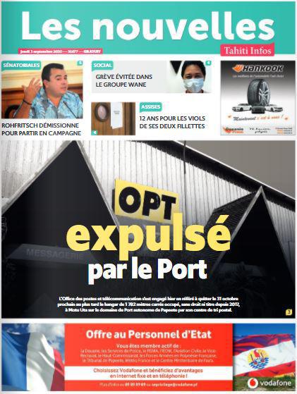 Cliquez sur la Une pour lire le journal
