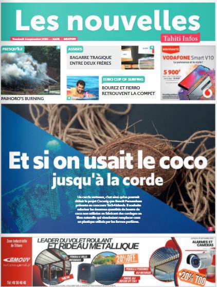 Cliquez sur la Une pour lire le journal