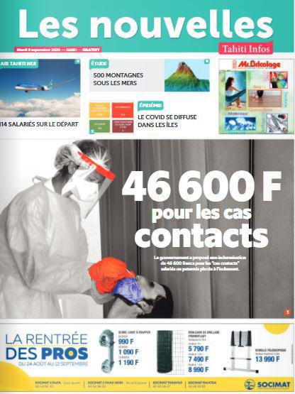 Cliquez sur la Une pour lire le journal