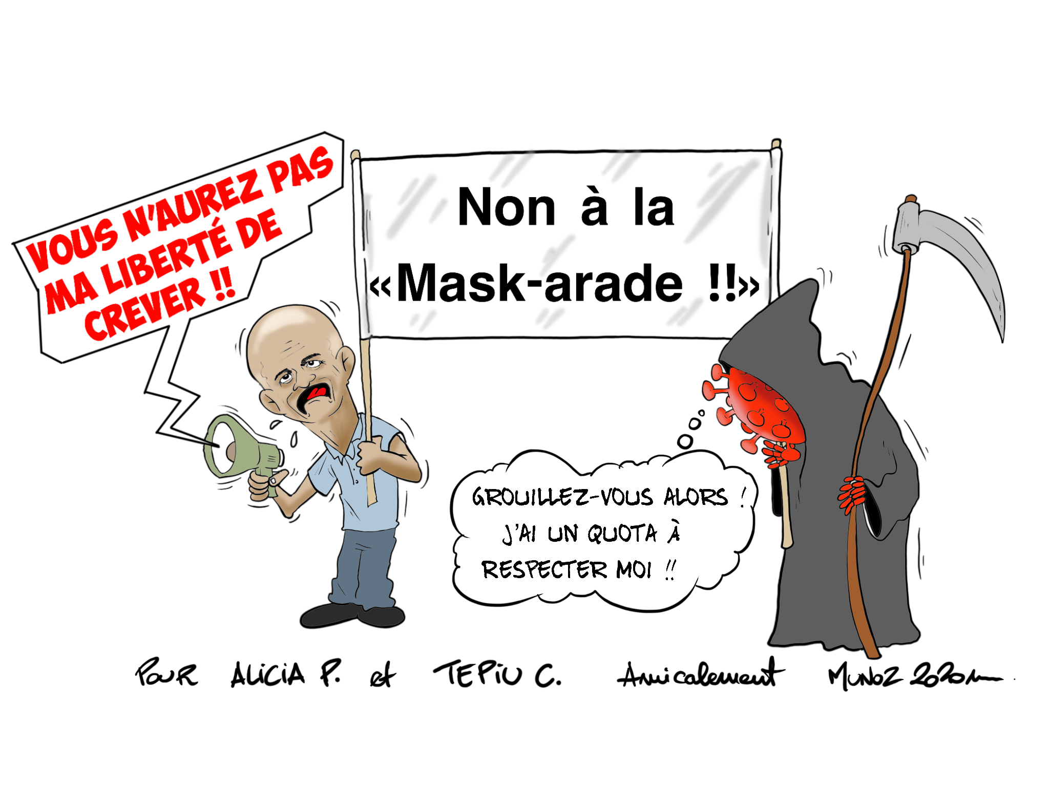 "Mask-arade", par Munoz