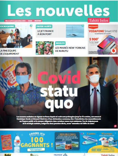 Cliquez sur la Une pour lire le journal