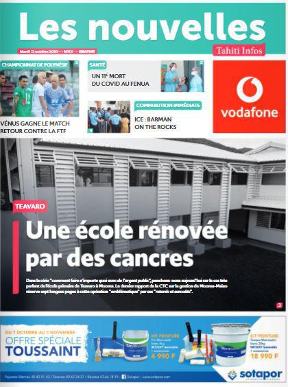 Cliquez sur la Une pour lire le journal