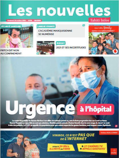 Cliquez sur la Une pour lire le journal