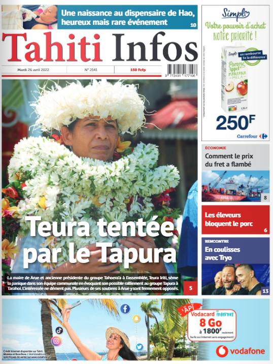 Cliquer sur la Une pour lire le journal
