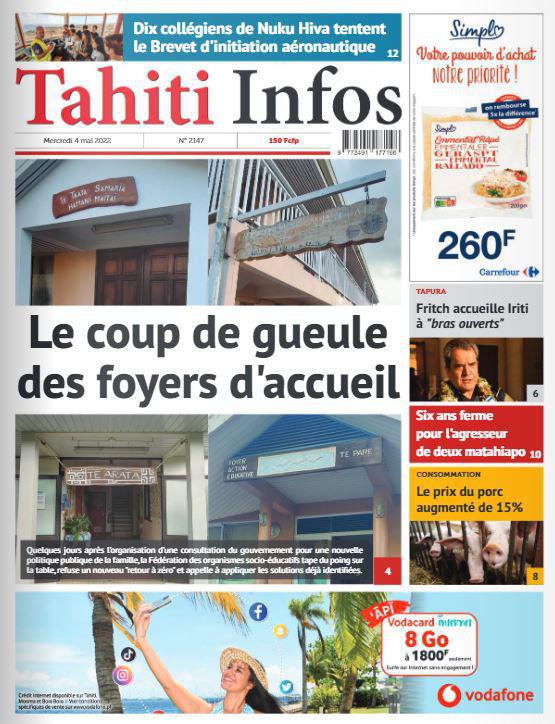 Cliquer sur la Une pour lire le journal
