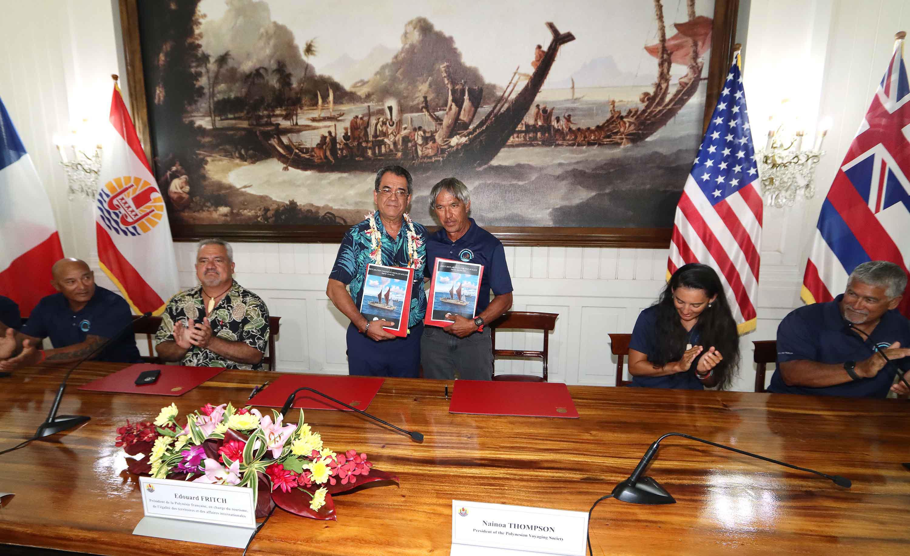 Édouard Fritch et Nainoa Thompson, ensemble pour l’océan