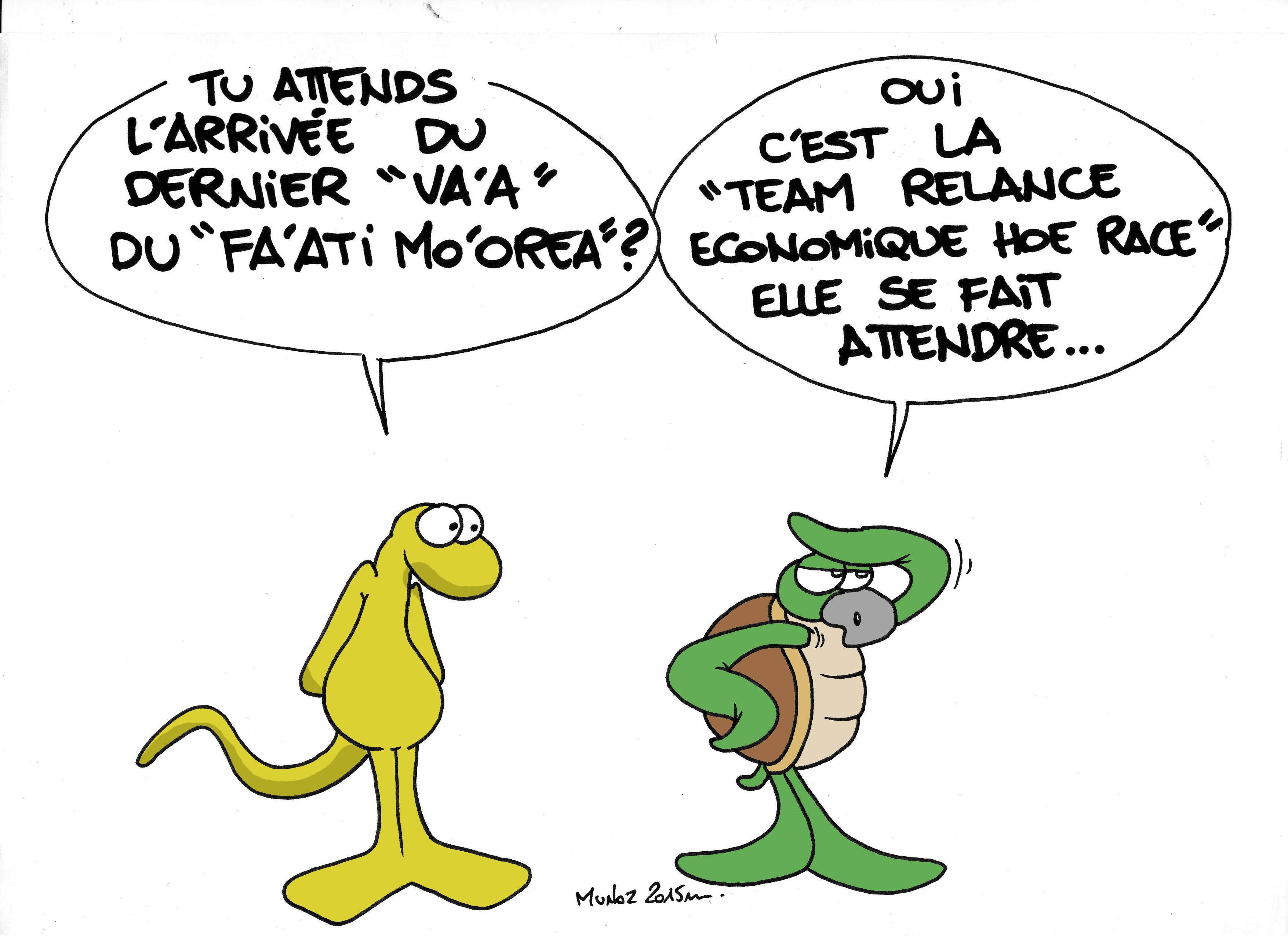 Si la relance était une course de va'a - vu par Munoz