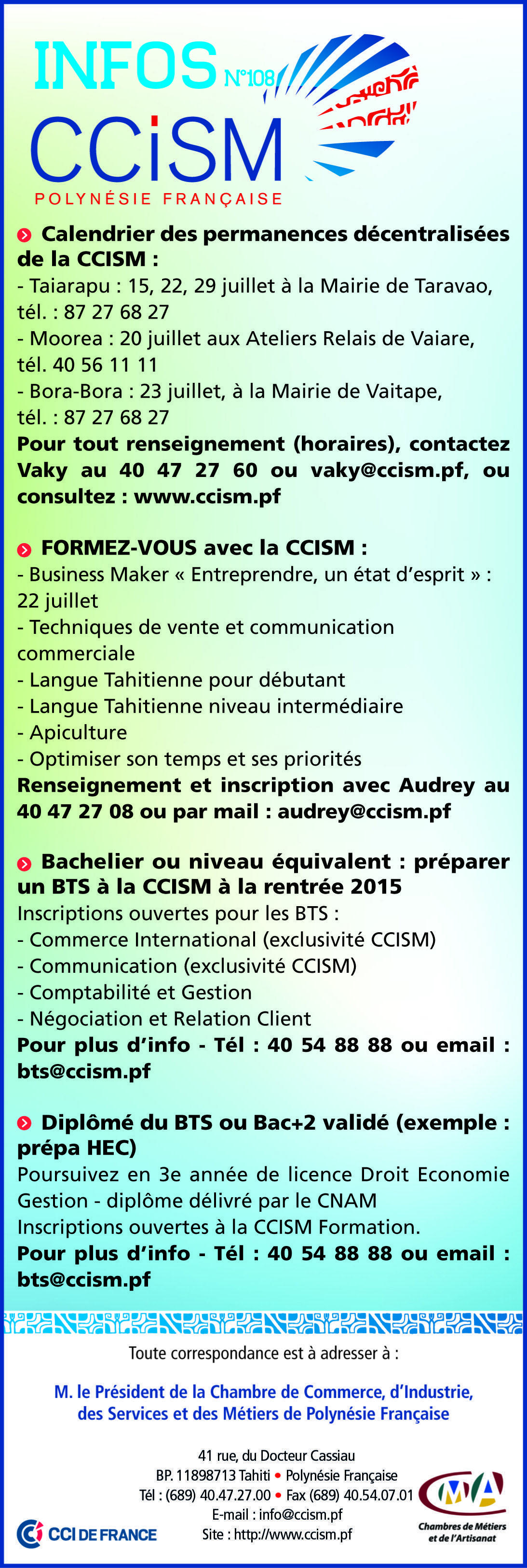 Infos CCISM N°108