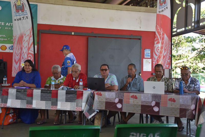 Les membres du bureau de la Fédération tahitienne de va’a étaient présents ce samedi matin.