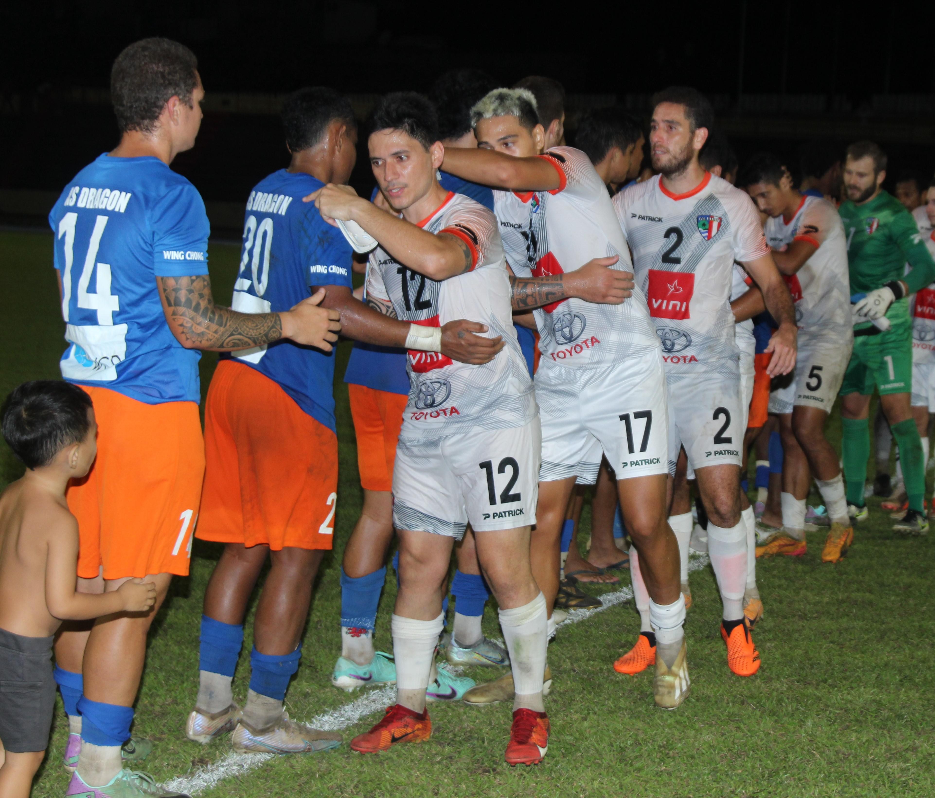 Beaucoup de respect entre les joueurs de Pirae et Dragon qui ont proposé un match enthousiasmant, mardi, au stade Pater.