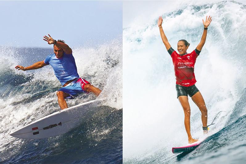 Kauli Vaast et Vahine Fierro à nouveau réunis pour le surf Abu Dhabi Pro.
