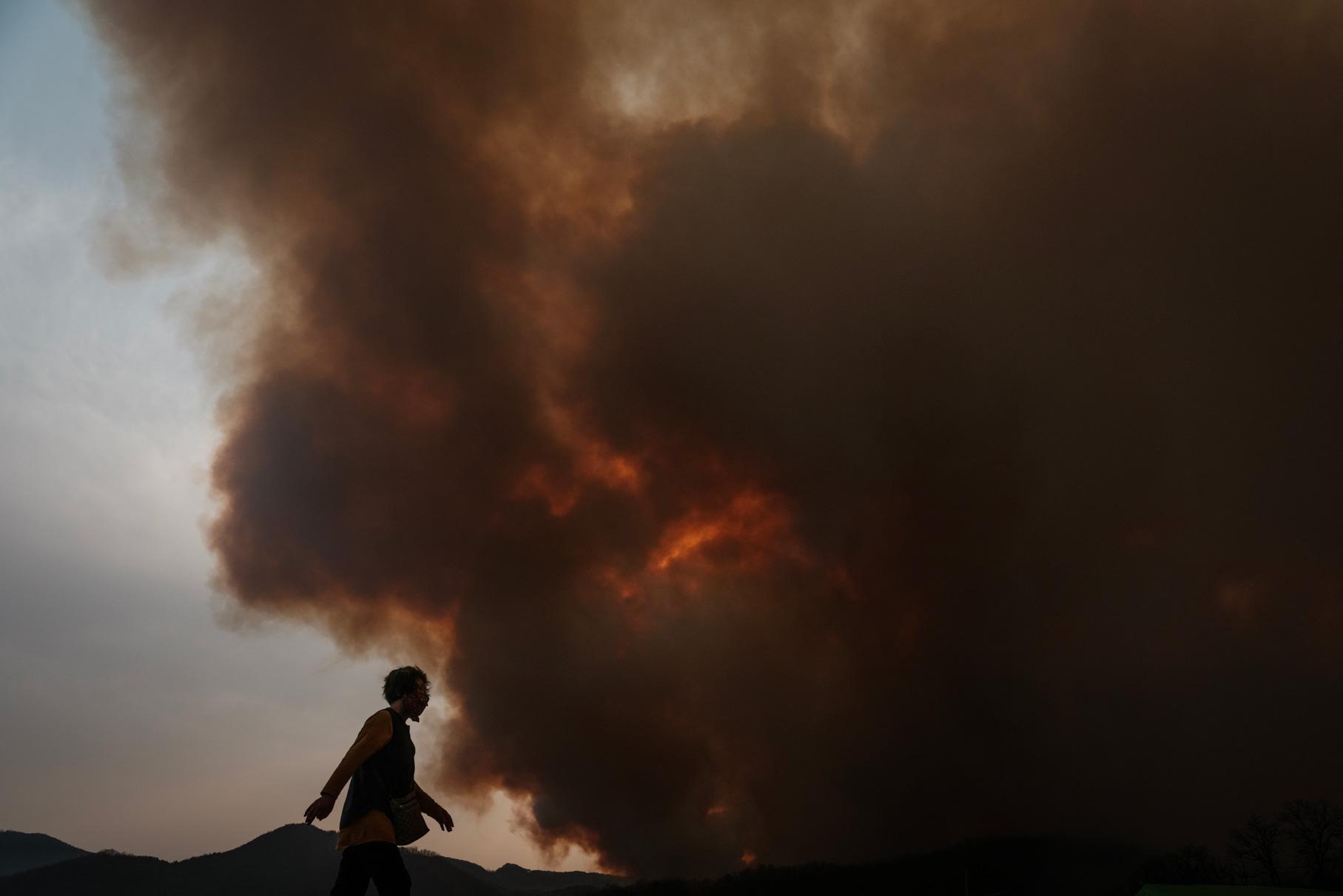 Corée du Sud : déploiement massif de pompiers et soldats contre des feux de forêts