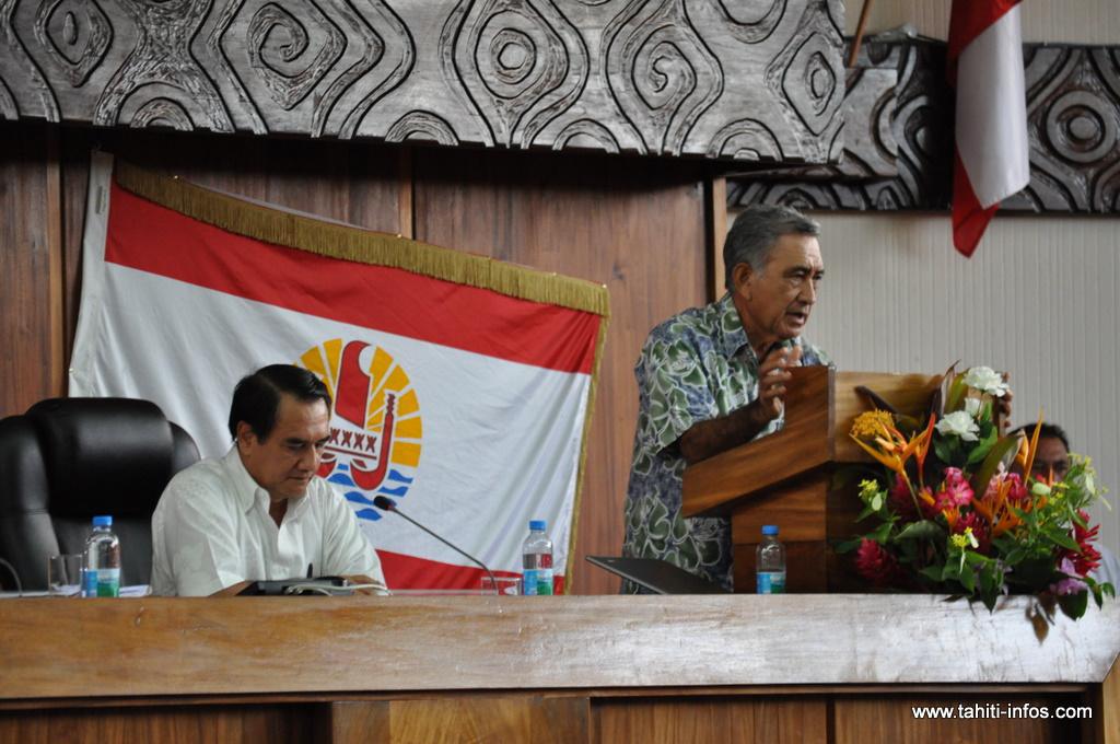Discours d'Oscar Temaru avant le vote