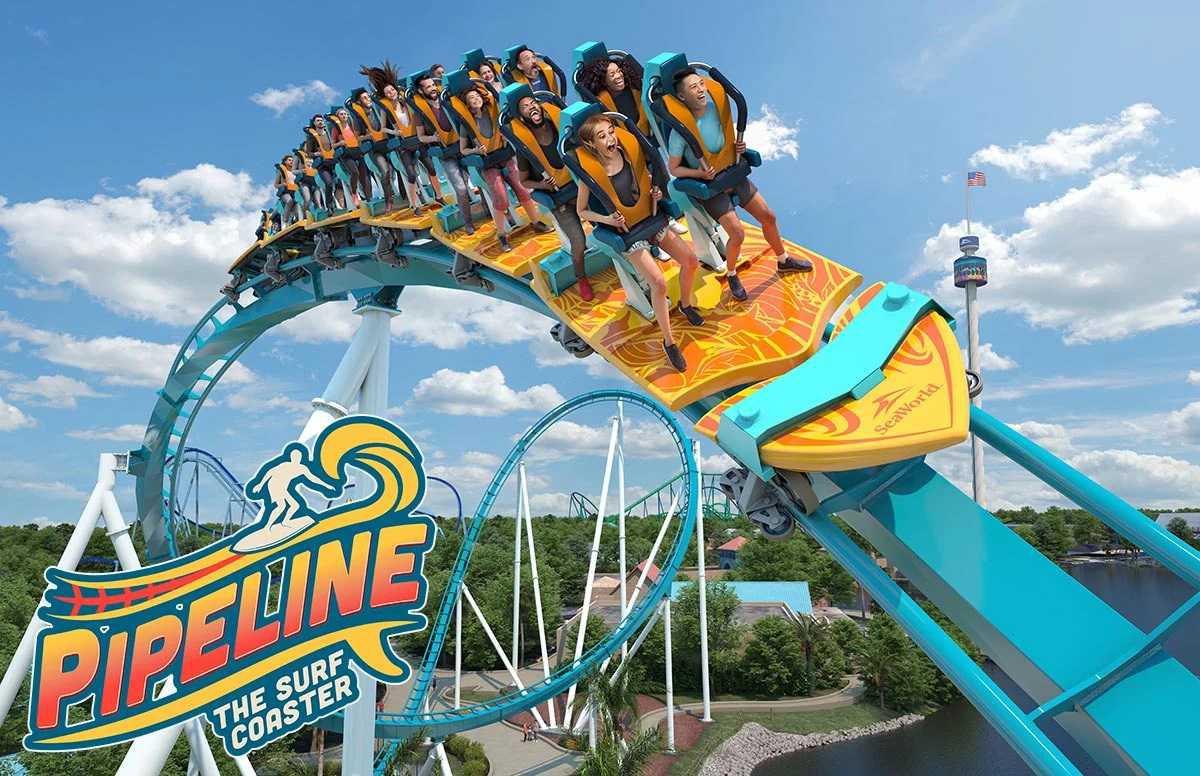 SeaWorld Orlando enthüllt Details zu „Pipeline: The Surf Coaster“ inkl. Video