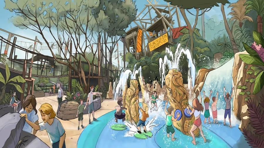 Tiere und Freifallturm für neues Regenwaldreich in Busch Gardens Tampa Bay enthüllt Tiere und Freifallturm für neues Regenwaldreich in Busch Gardens Tampa Bay enthüllt