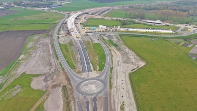 In vogelvlucht over een bijna af tracé In vogelvlucht over een bijna af tracé