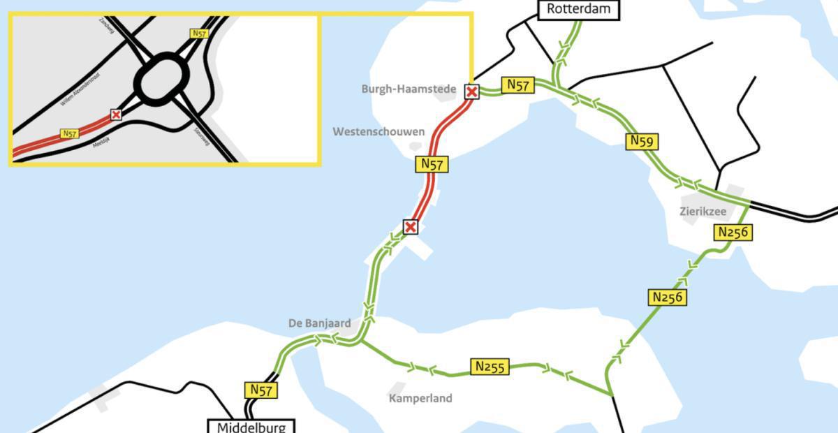 Verkeershinder N57 Verkeershinder N57