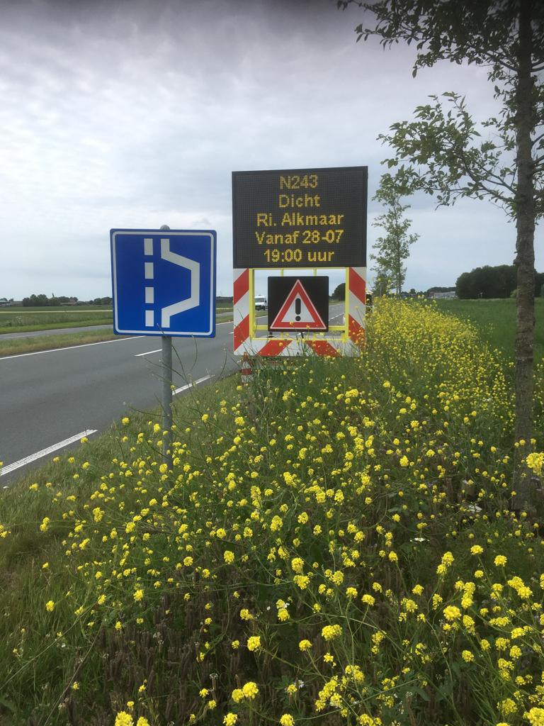 Start afsluiting N243 Start afsluiting N243
