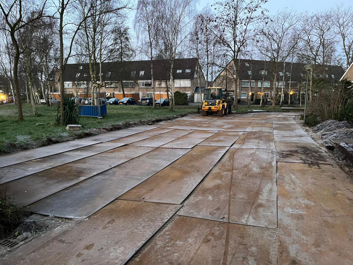 Acaciadreef. De werkzaamheden zijn gestart. Acaciadreef. De werkzaamheden zijn gestart.