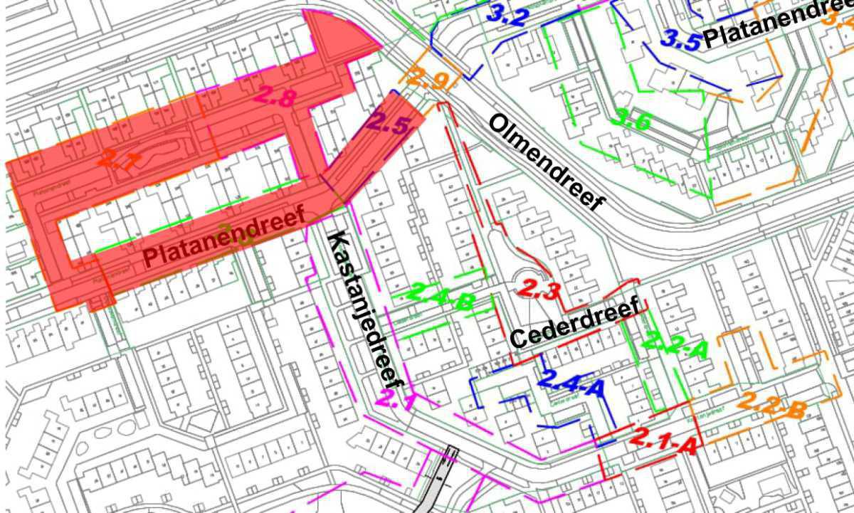 Deelgebied 2, 31 oktober vrijmaken parkeerplaatsen t.b.v. bomenkap Deelgebied 2, 31 oktober vrijmaken parkeerplaatsen t.b.v. bomenkap