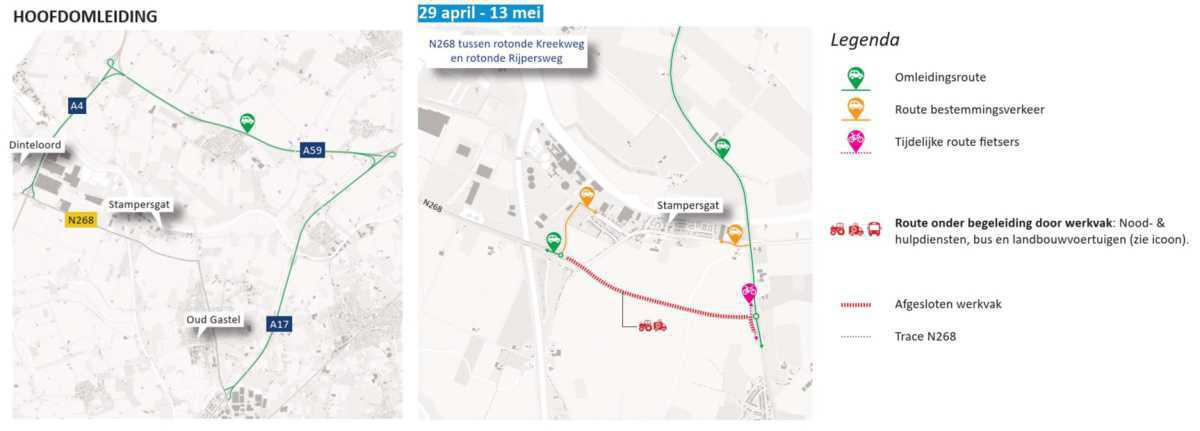 Werkzaamheden N268 29-04 t/m 13-05 Werkzaamheden N268 29-04 t/m 13-05