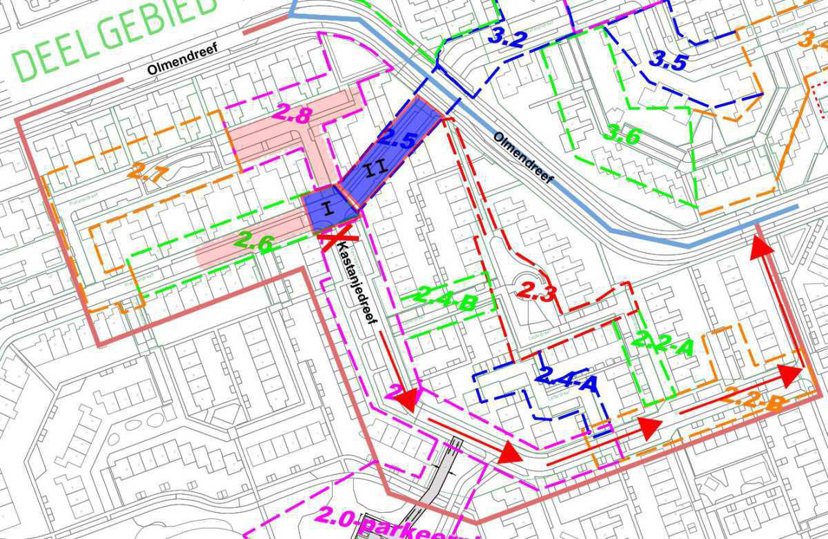 Start fase 2.5 - Afsluiting kruising Kastanjedreef-Plantanendreef vanaf donderdag 2 mei Start fase 2.5 - Afsluiting kruising Kastanjedreef-Plantanendreef vanaf donderdag 2 mei