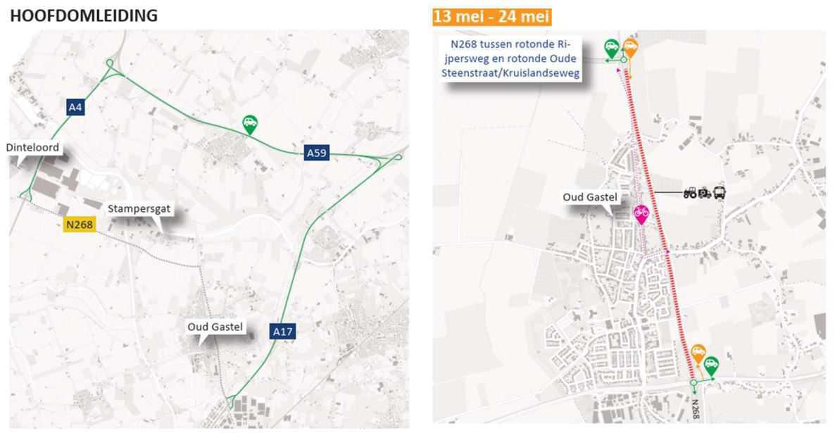 Werkzaamheden N268 13-05 t/m 24-05 Werkzaamheden N268 13-05 t/m 24-05