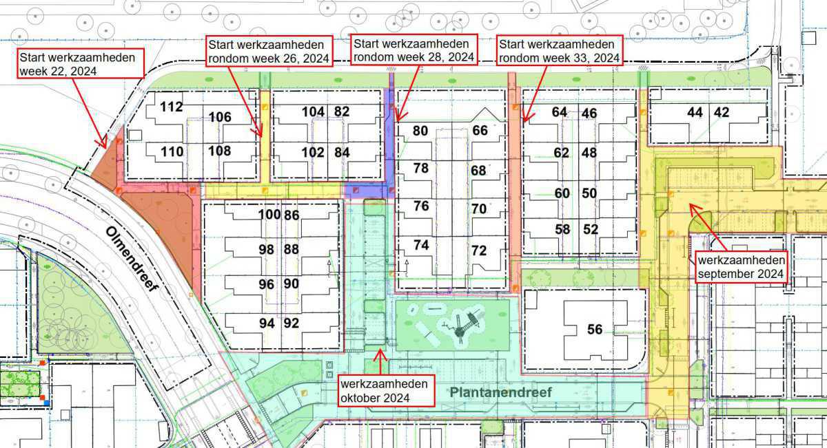 Werkzaamheden Fase 3.8 - Plantanendreef 42 t/m 112 Werkzaamheden Fase 3.8 - Plantanendreef 42 t/m 112