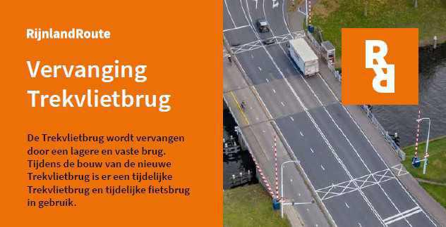 Trekvlietbrug: vanaf maart 2025 vaarwegstremmingen, vaste brug + beperkte doorvaarthoogte Trekvlietbrug: vanaf maart 2025 vaarwegstremmingen, vaste brug + beperkte doorvaarthoogte