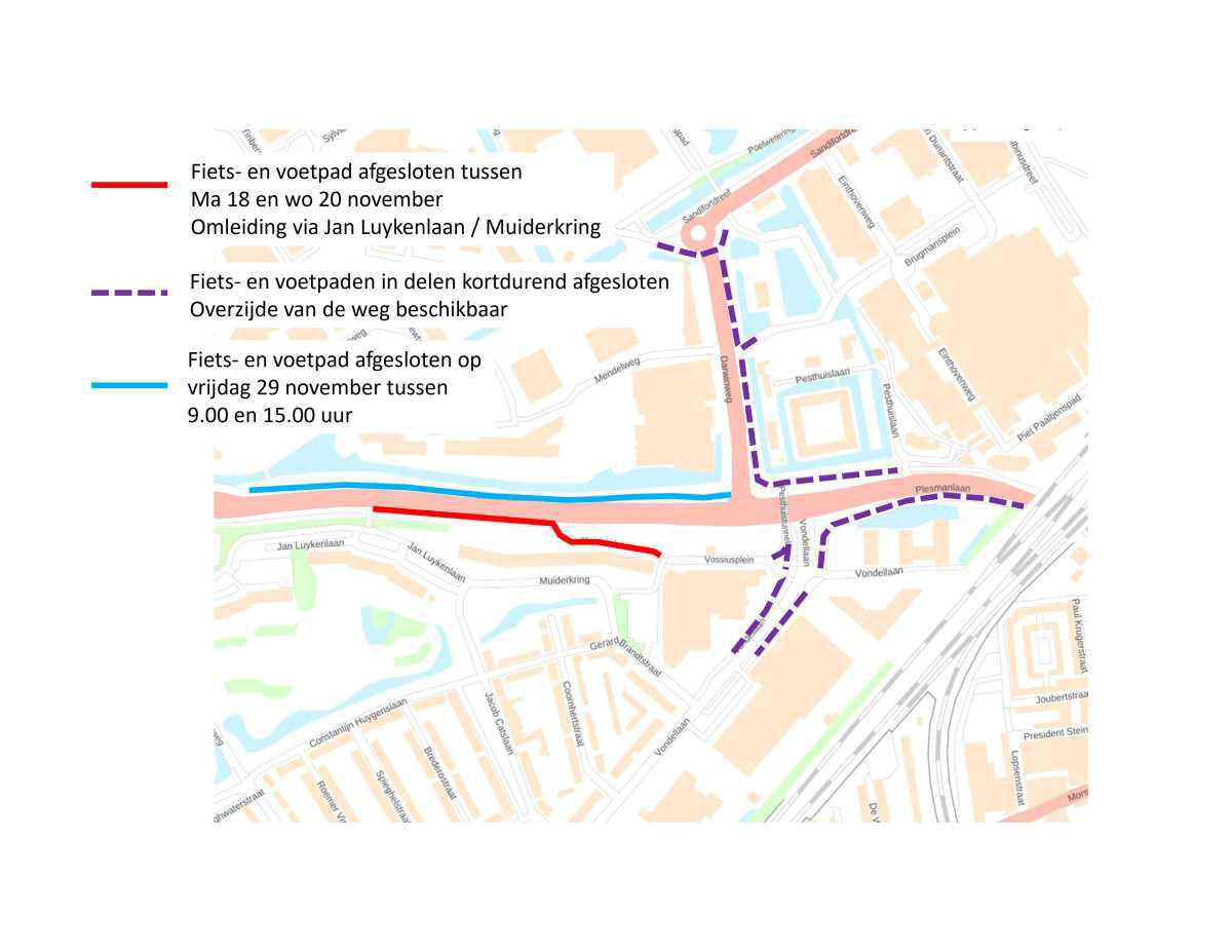 Update 19 november - Start werkzaamheden Plesmanlaan Update 19 november - Start werkzaamheden Plesmanlaan