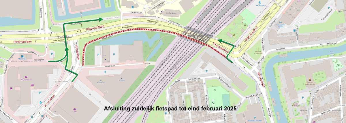 30 januari tot 3 februari: Afsluiting Plesmanlaan