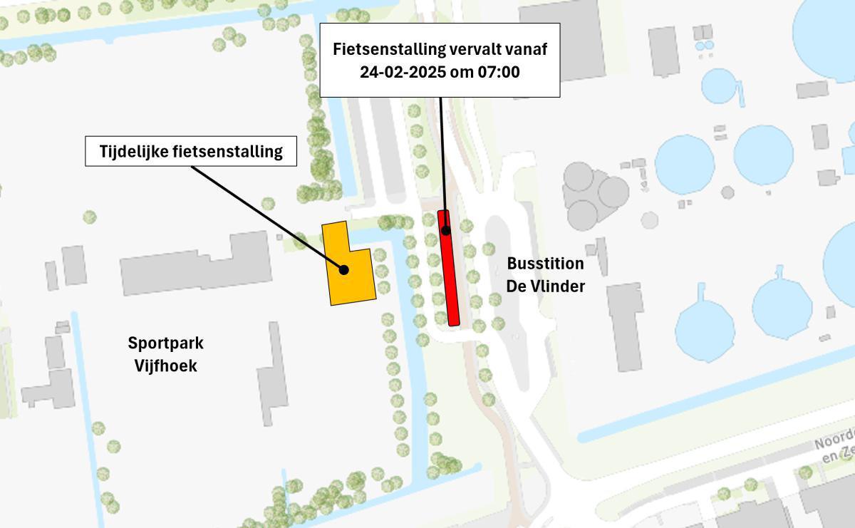 Verplaatsing fietsenstalling De Vlinder