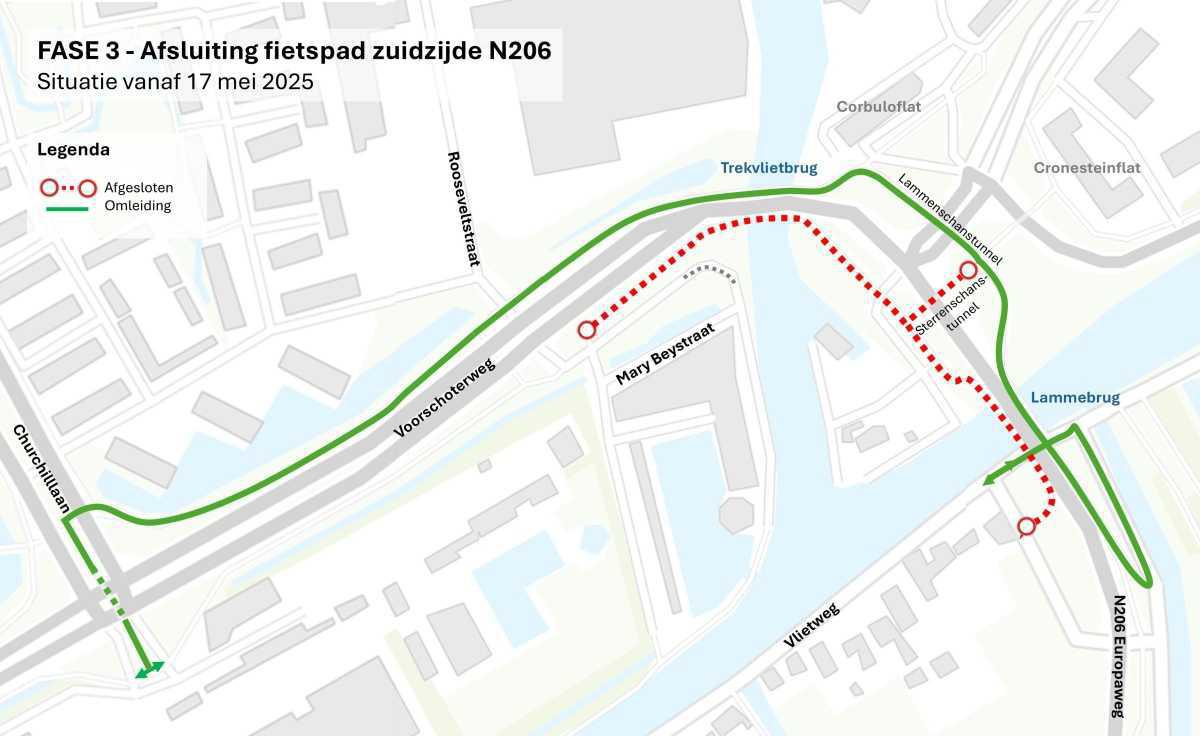Afsluiting Vrouwenweg 28 april t/m 16 mei