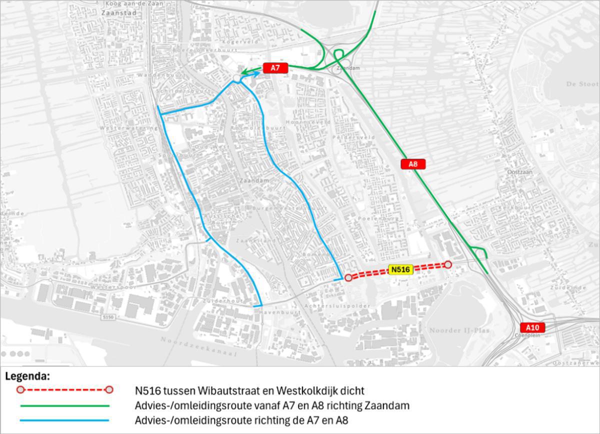 Weekendafsluiting 9-12 mei N516 Weekendafsluiting 9-12 mei N516