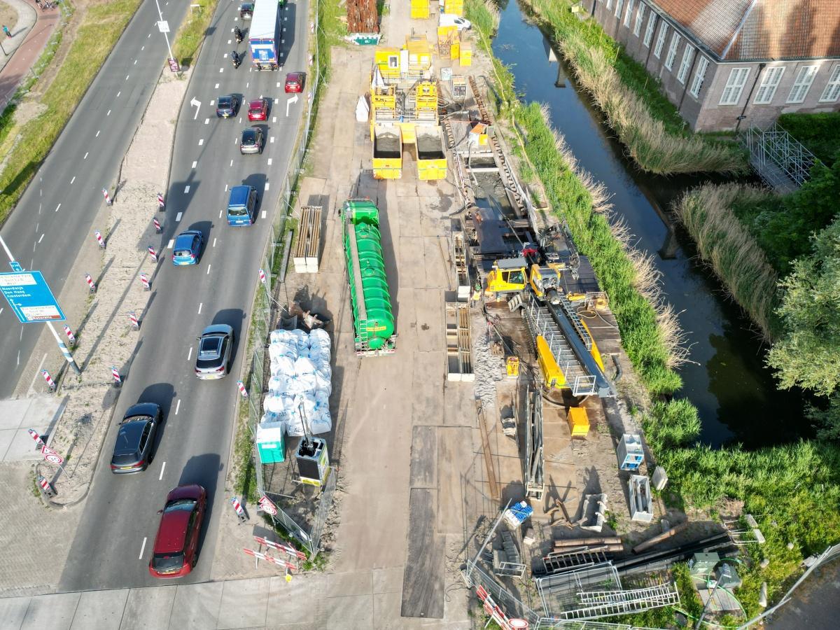 14 mei - Intrekken Dunea leiden en plaatsen barrier Vondellaan